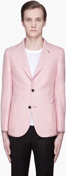 Junya Watanabe Three Button Chambray Blazer - Lyst