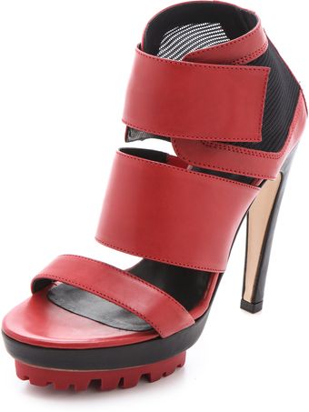 Vic Matie' Lug Sole Velcro Sandals - Lyst