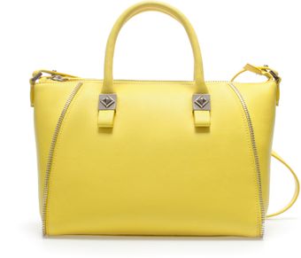 Zara Mini Bowling Bag with Zips - Lyst