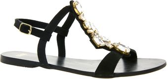 Asos Asos Fancy Free Suede Flat Sandals - Lyst