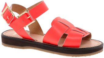 Asos Asos Faris Leather Flat Sandals - Lyst