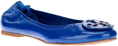 Tory Burch Embellished Ballerina in Blue - Lyst