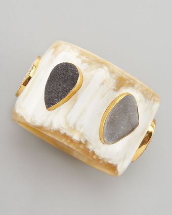 Ashley Pittman Druzy Station Horn Bangle - Lyst