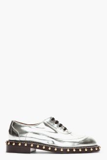 Marni Metallic Leather Studded Shoes - Lyst