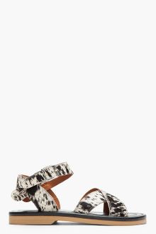 Marni Spotted Calf Hair Sandals - Lyst