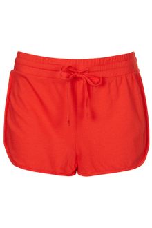 Topshop Red Side Panel Runner Shorts - Lyst
