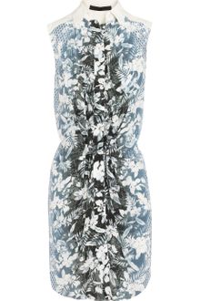 Alexander Wang Printed Silk Shirt Dress - Lyst