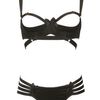 Bordelle Silk Satin Spandex Thong in Black - Lyst