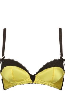 Bordelle Silk Satin Viscose Lace Bra - Lyst