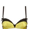 Bordelle Silk Satin Viscose Lace Bra in Yellow (yellow/black) - Lyst