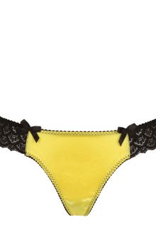 Bordelle Silk Satin Viscose Lace Thong - Lyst