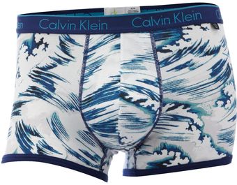 Calvin Klein Inked Waves Underwear Trunks - Lyst
