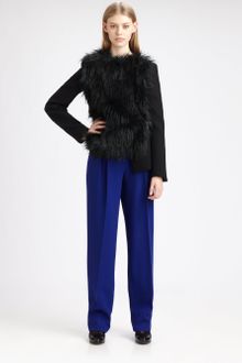 Costume National Faux Fur-Trimmed Jacket - Lyst