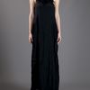 Ermanno Scervino Leaf Neckline Maxi Dress in Black - Lyst