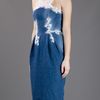 Ermanno Scervino Denim Fitted Midi Dress in Blue (denim) - Lyst