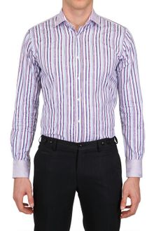 Etro Paisley Jacquard Striped Cotton Shirt - Lyst