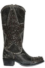 Frye 40mm Washed Star Studded Leather Boots