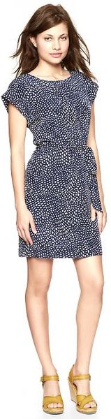 Gap Printed Rollsleeve Dress - Lyst