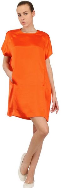 Gianluca Capannolo Silk Satin Dress - Lyst