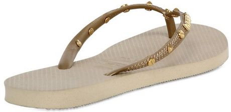 havaianas beige gold