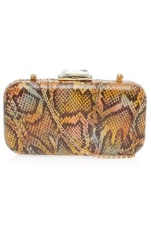 Kotur Breen Snakeskin Rectangle Clutch - Lyst