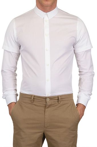 Kris Van Assche Cotton Poplin Jersey T-shirt - Lyst