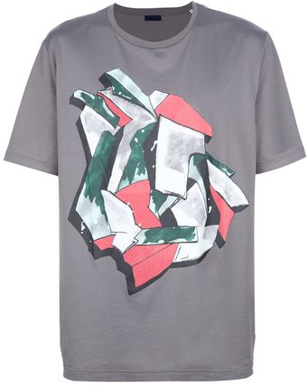 Lanvin Geometric Print T-Shirt - Lyst