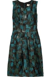 Lela Rose Brushed Fil Coupé Dress - Lyst
