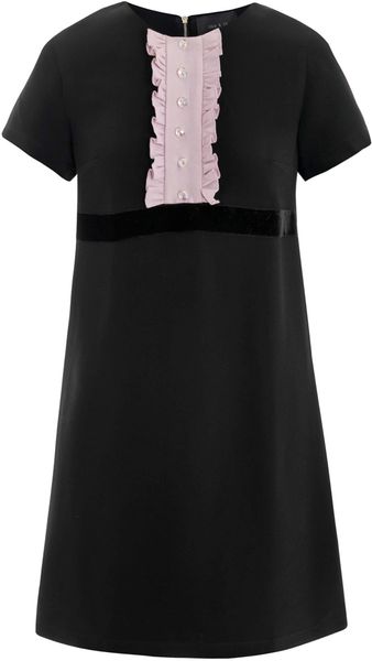 Lulu & Co Contrast Bib Dress - Lyst