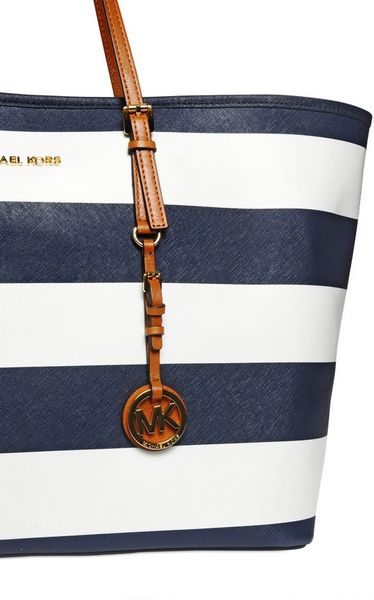 michael kors striped tote