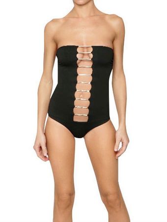 Nina Senicar Lycra Swimming Suit W Metal Details - Lyst
