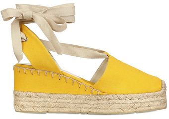 Ralph Lauren Canvas Espadrille Wedges - Lyst