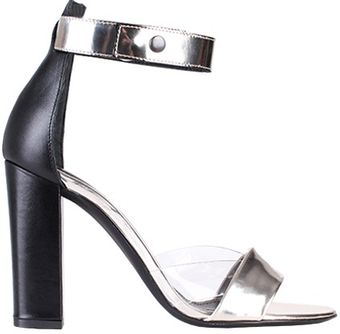 Tibi Edita Sandal Silver Black Multi - Lyst