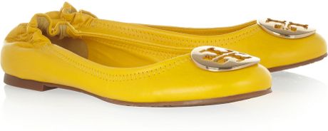 tory burch yellow ballet flats