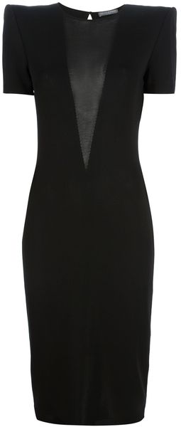 Alexander McQueen V Neck Tube Dress - Lyst