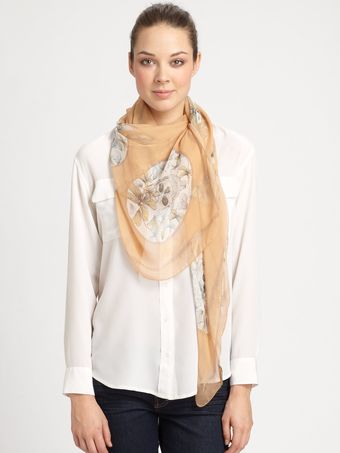 Alexander McQueen Dragonflies Silk Shawl - Lyst