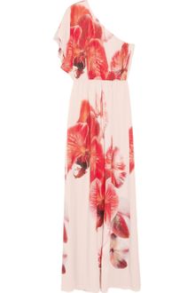 Alice + Olivia Robin Printed Silk Crepe De Chine Maxi Dress - Lyst