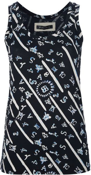 Balenciaga Printed Vest Top - Lyst