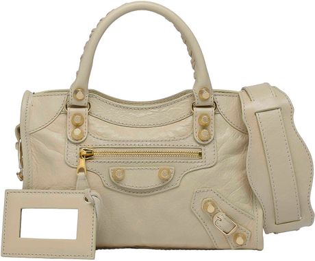 balenciaga white city bag