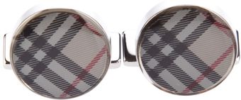 Burberry House Check Cufflinks - Lyst