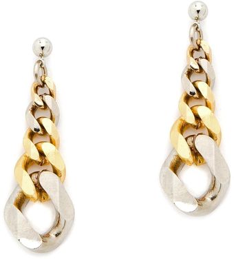 Byrufina Gold and Silver Metal Links Earrings - Lyst