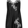 Carine Gilson Lace Appliqué Silksatin Chemise in Black - Lyst