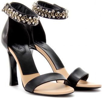 Chloé Leather Pumps with Crystal Bead Embellished Strap - Lyst