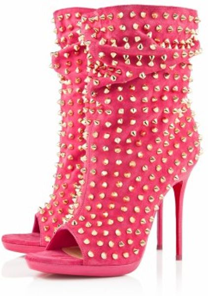 louboutin open toe boots