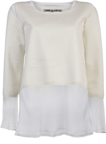 Comme Des Garçons Chiffon Sweater - Lyst