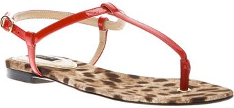 Dolce & Gabbana Leopard Print Sole Sandal - Lyst