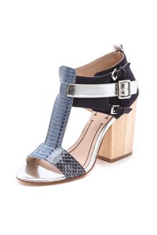 Elizabeth And James Carri Chunky Heel Sandals - Lyst