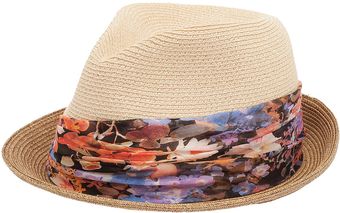 Eugenia Kim Craig Hemp Trilby with Floral Scarf - Lyst
