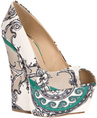 Gianmarco Lorenzi Printed Platform Pump - Lyst