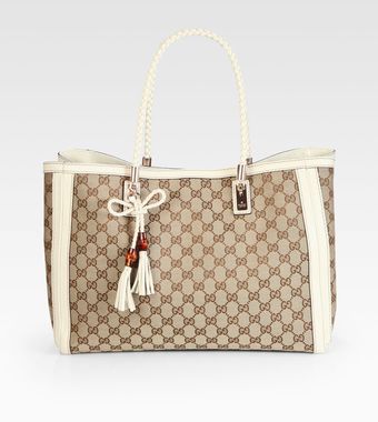 Gucci Bella Original Gg Canvas Tote - Lyst